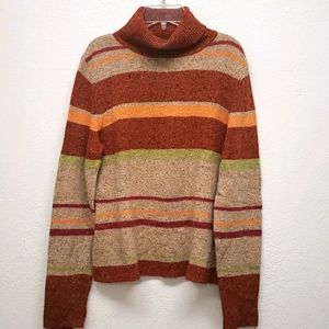 LOFT boho wool silk nylon sweater EUC Large